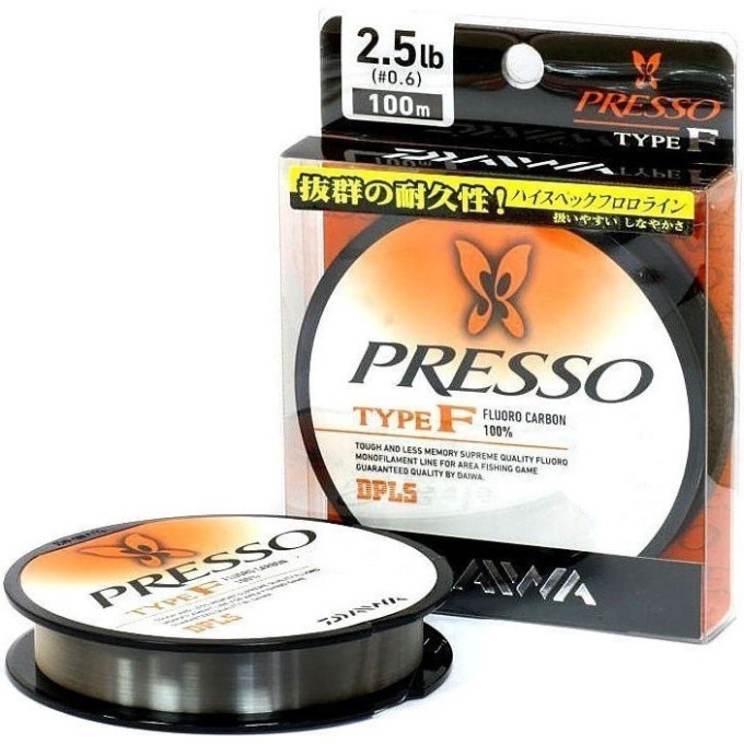 Леска DAIWA FC Presso type-f 0.165мм 4 lb 100м 04625335G